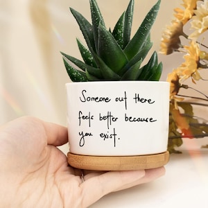 Custom Handwriting Plant Pot for Mom, Personalized Handwritten Message Succulent Pot, Mom Gift From Daughter, Mothers Day Gift for Her