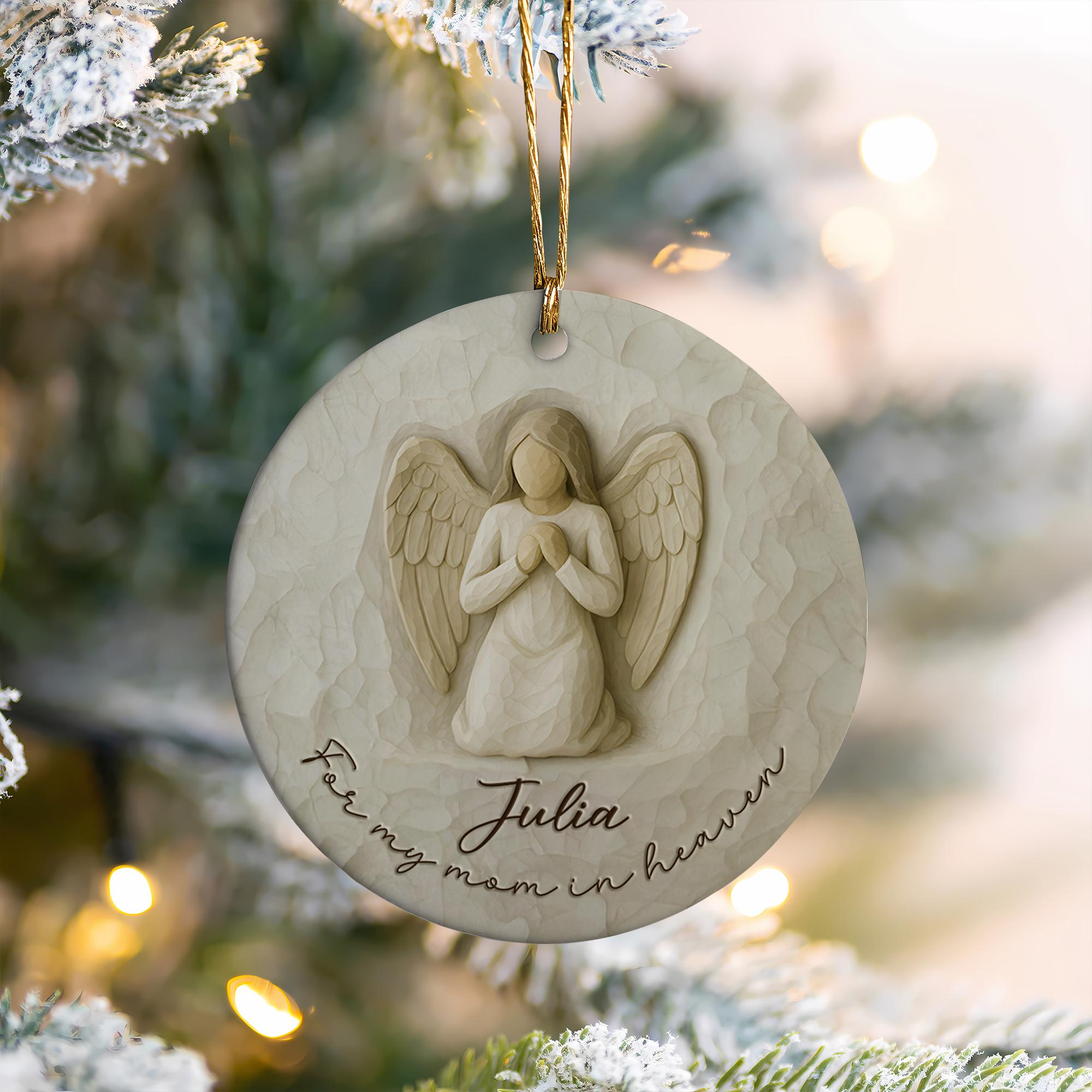 Personalized Memorial Mom Loss Ornament, Custom Mother in Heaven
