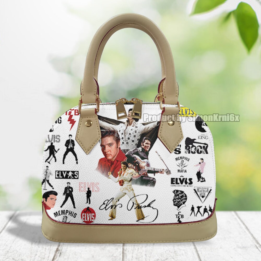 Elvis Presley Leather Shell Bag, Elvis Presley Handbag, Elvis Presley Bag