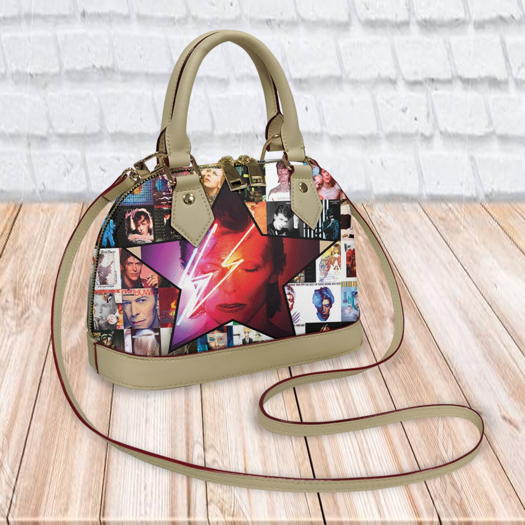 David Bowie Leather Shell Bag, David Bowie Handbag, David Bowie Bag ...