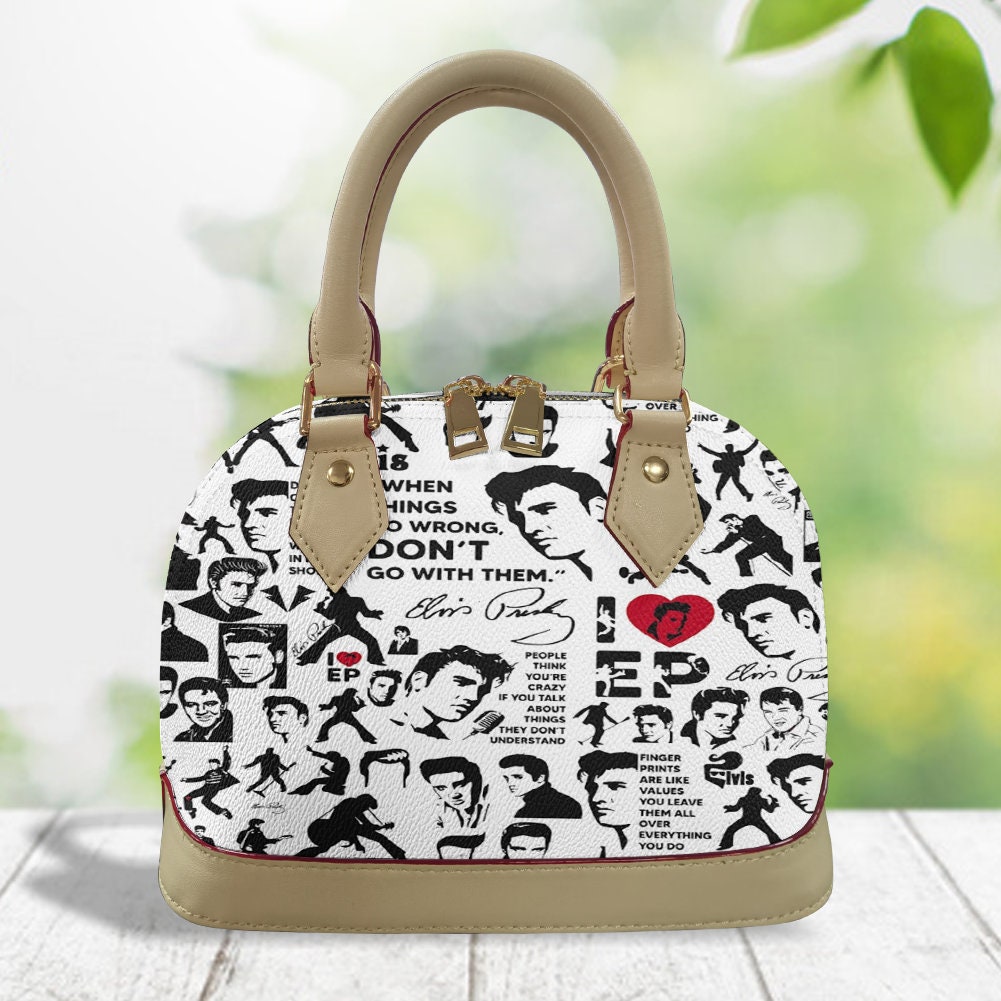 Elvis Presley Leather Shell Bag, Elvis Presley Handbag, Elvis Presley Bag
