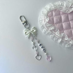 customizable kpop keychain | handmade beaded charm