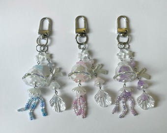 cute jellyfish keychain | handmade keychain