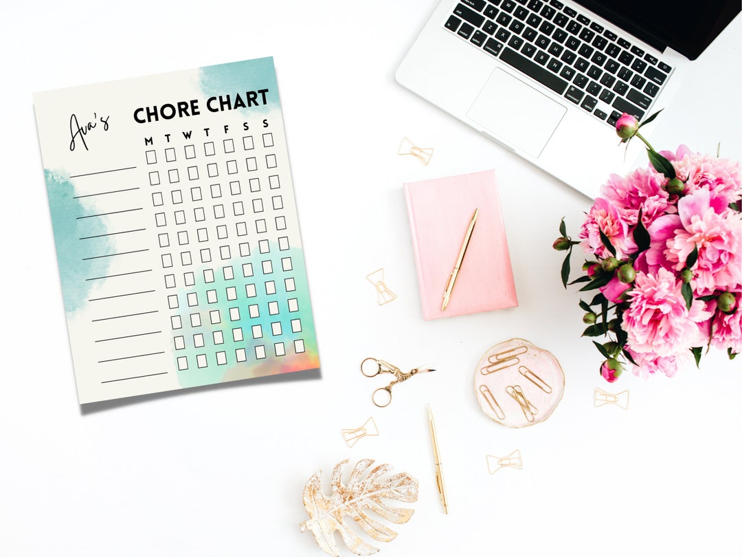 Chore Chart: Customized Family and Kids Routine Tracker - Etsy