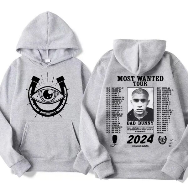 Bad Bunny 2024 Most Wanted Tour Hoodie