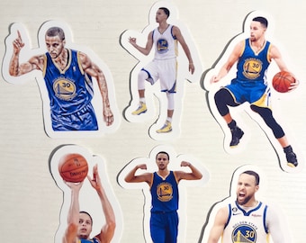 Stephen Curry Basketball Stickers Pack Sticker Bundle for Laptops Hydro Flask and Water Bottle Curry Vinyl Sticker