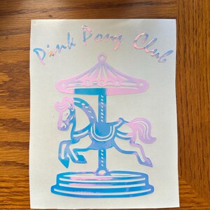 Pink Pony Club Decal, Chappell Roan, Sticker for Car, Decal for water bottle, Vinyl sticker