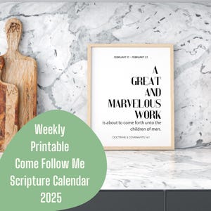 Wekelijkse Come Follow Me-tekstkalender voor 2025