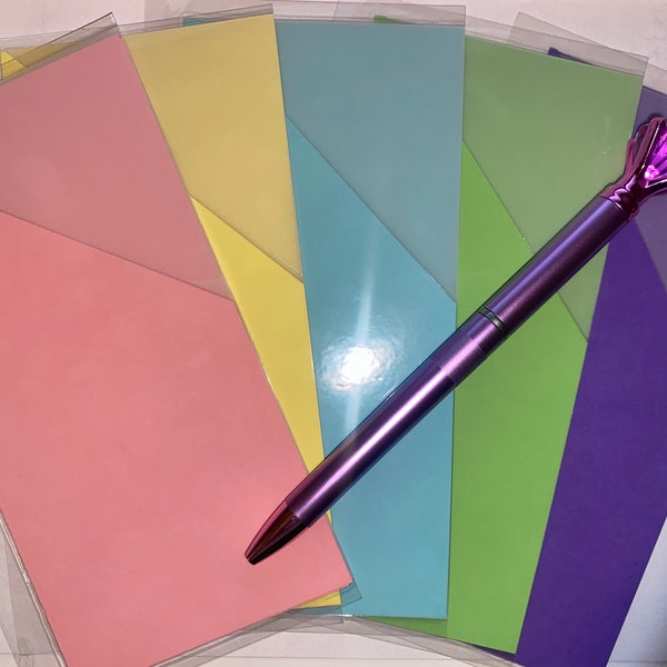 Solid Colors Peek-a-boo Cash Envelopes