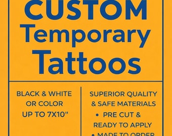 Custom Temporary Tattoos – Personalized Design, Skin-Safe