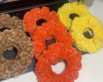 Fluwelen weerbestendige trui met scrunchies [handgemaakt/gehaakt]
