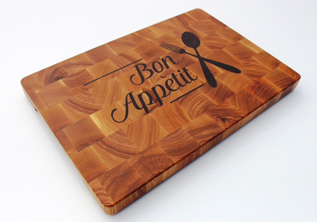 End Grain Cutting Board With Inlay, Ash and Walnut, Bon Appetit ...