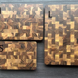 Walnut End Grain Cutting Board: Butcher Block with Juice Groove, Chopping Board, Housewarming Gift image 18