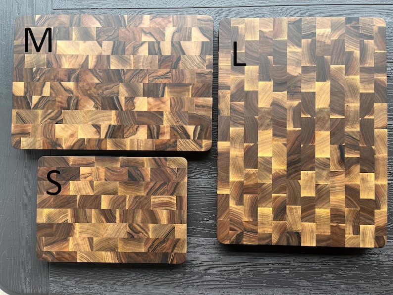 Walnut End Grain Cutting Board: Butcher Block with Juice Groove, Chopping Board, Housewarming Gift image 18