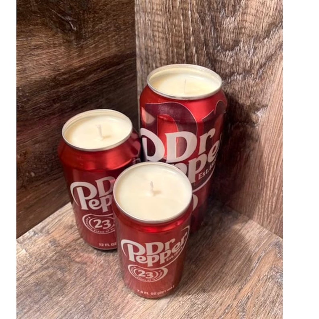 Hand Poured Dr Pepper Soda Can Candle, Candles, Dr Pepper Soy Candle