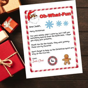 Carta de agradecimiento de Santa Descarga instantánea