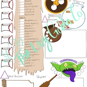 Character Sheet - Lazy Goblin - In Colour!
