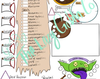 Hoja de personaje - Duende perezoso - ¡En color!