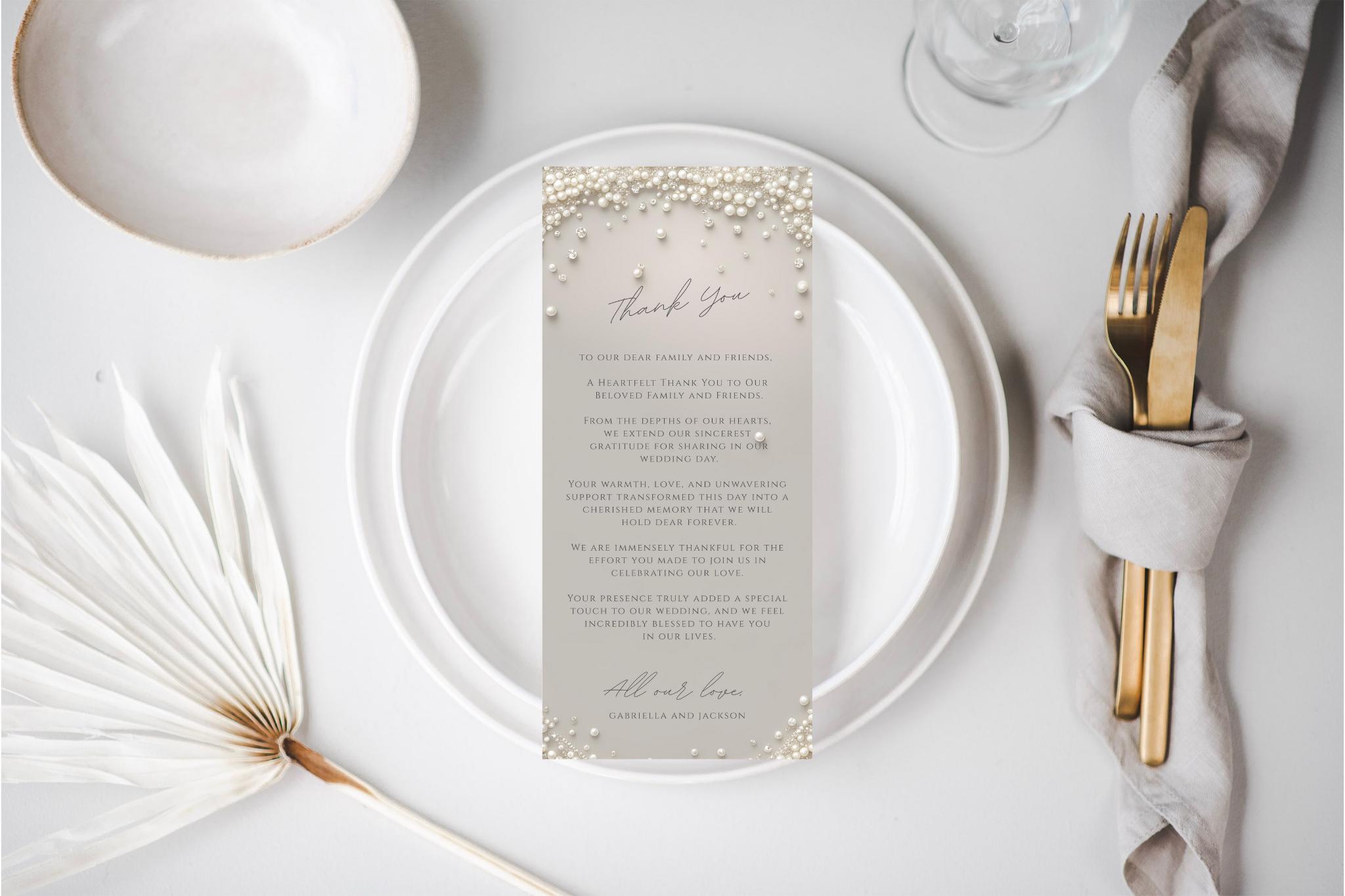 Pearl Thank You Card