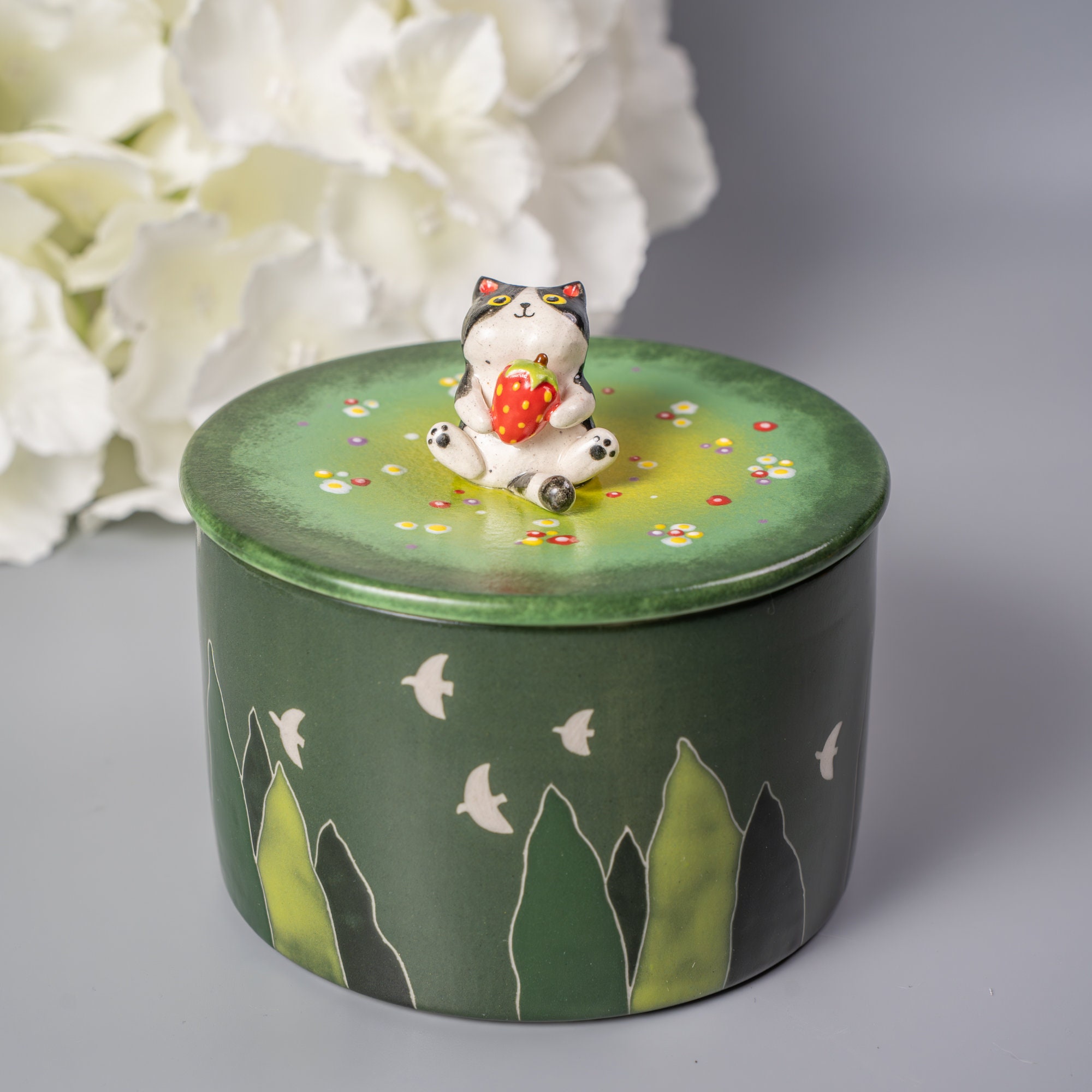 Duuclume Haustierurne Keramik - Handgefertigte Erinnerungsurne Mit Pfotenabdruck