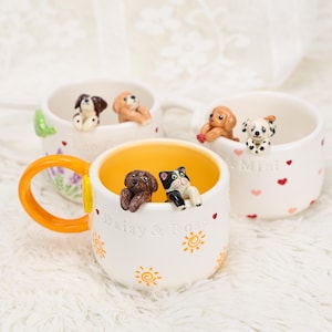 Custom Colorful Pet Mug Handmade Persoanlized Pet Cute Mug Handpainted Pottery Dog Mug Great Memorial Housewarming Gift for Cat Lover Y2K