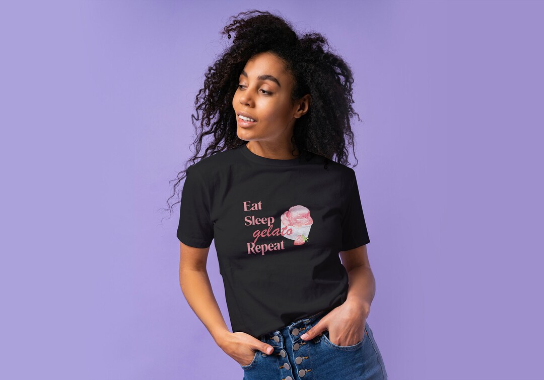 Buy Gelato Italy T-shirt: Eat Sleep Repeat Tee, Italy Souvenir Online in  India