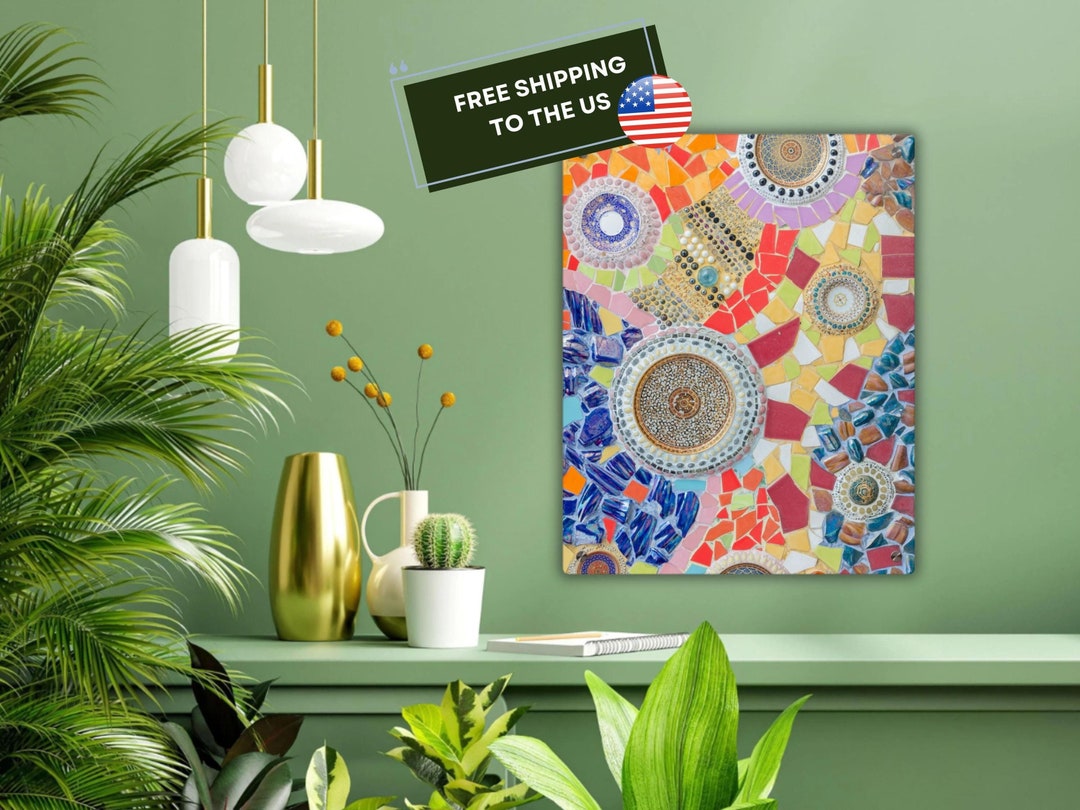 Barcelona Mosaic Art, Barcelona Tiles Print Art for the Wall, Spain ...