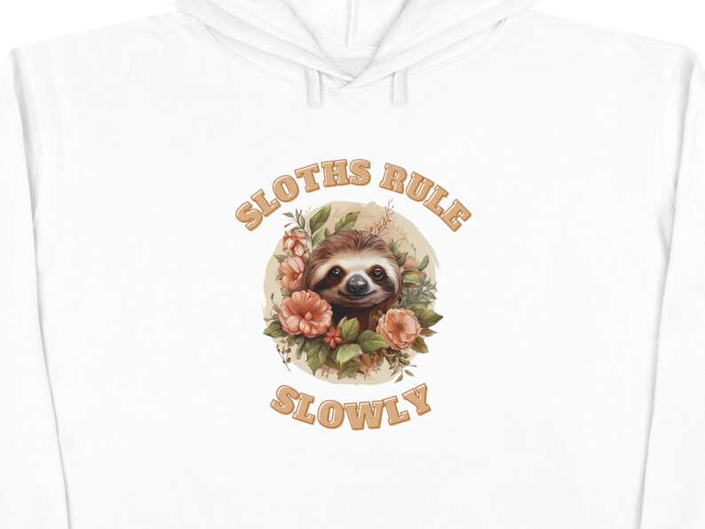 Sloths rule, slowly, Make a playful statement wherever you go with our cropped Hoodie for women, guaranteed to turn heads and spark conversations.