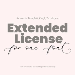 Extended License for ONE Font for Templett, Corjl, Zazzle. Extended License, Editable Templates, Script Font, Templett Font, Corjl Font