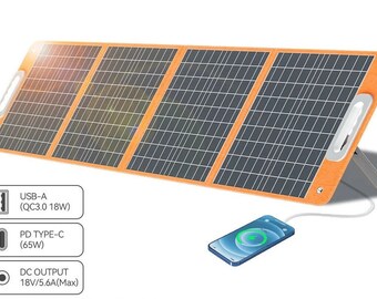 Solar Panel 100W 18V Solar Charger with DC Type-c/QC3.0 Output Charge For Power Station Van RV Road Trip Camping