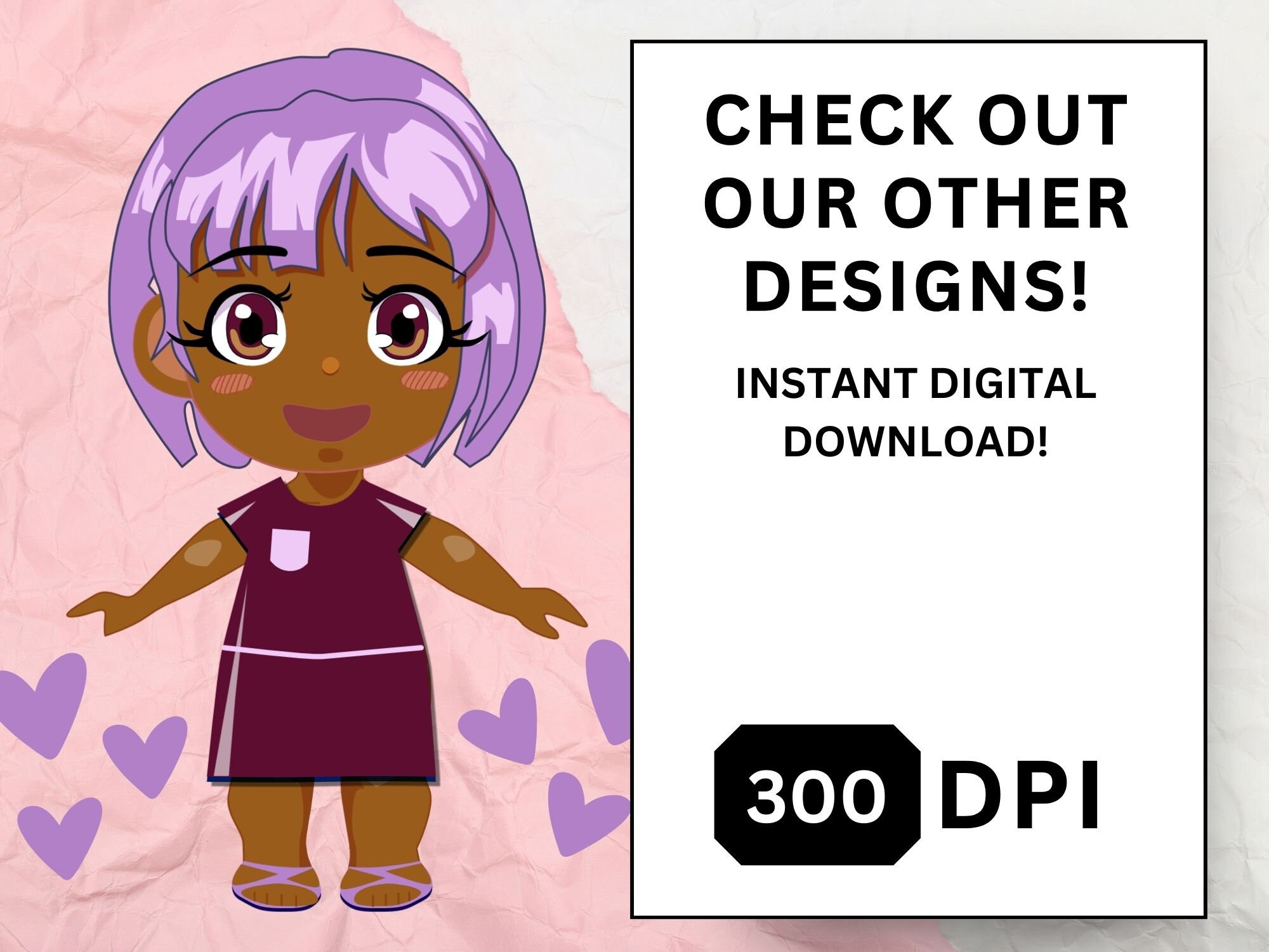 Kawaii Paper Doll Printable, Camping Trip Fantasy Crafts, Digital Paper ...