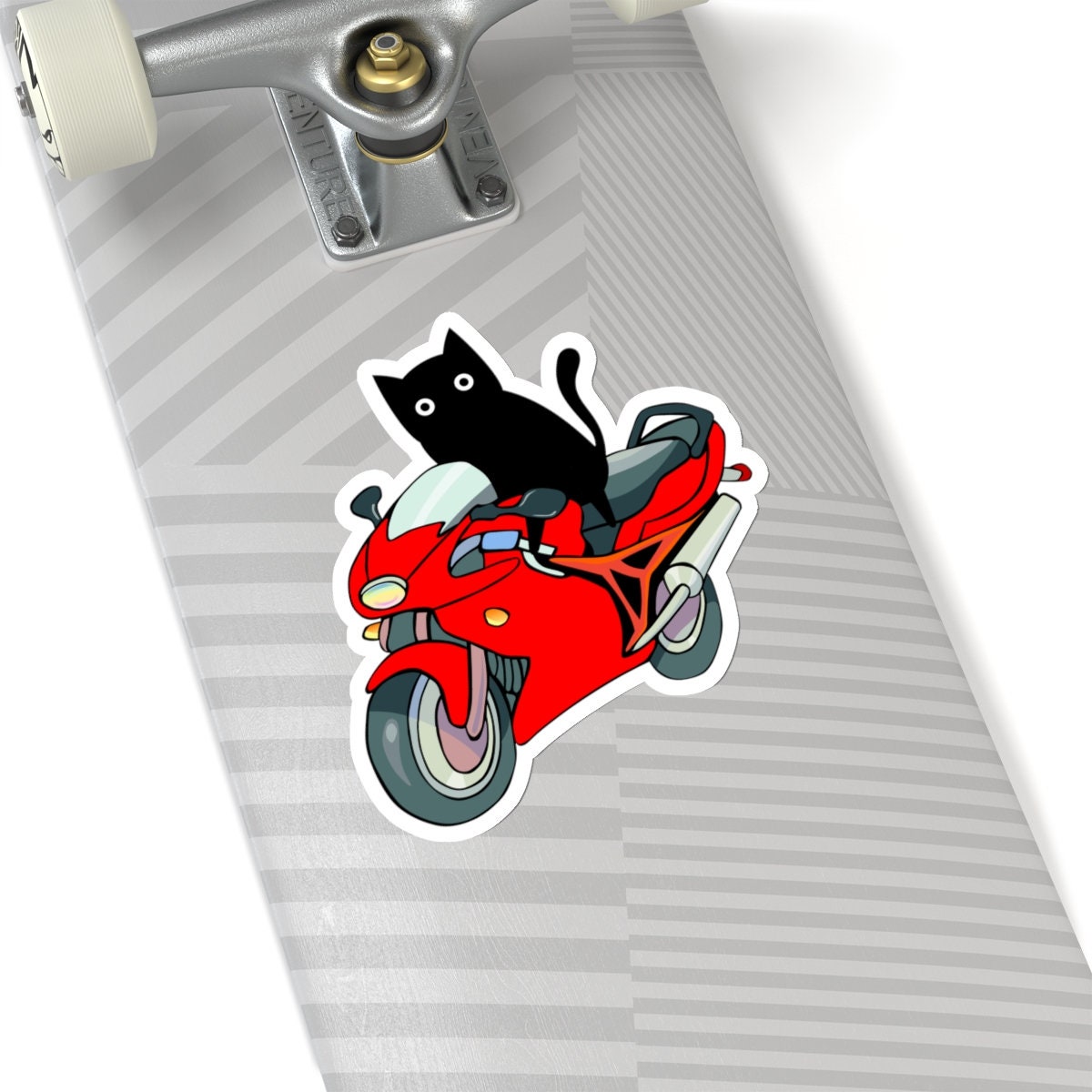 Black Cat Sticker Ride Superbike Sticker Decal for Cat Lover Vinyl ...