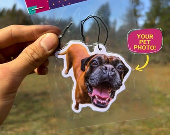 Custom Car Air Freshener - Air Freshener with Pet Photo - Unique Car Scent Accessory - Perfect Gift for Pet Lover