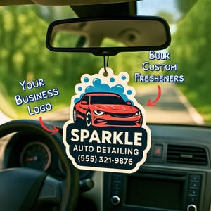 1000pcs Large Bulk Custom Business Logo Air Freshener, Custom Brand Air Freshener For Business, Wholesale Custom Promotional Logo Freshener