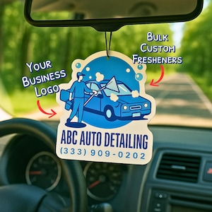 50pcs Bulk Custom Business Logo Air Freshener For Auto Detailing Service, Wholesale Custom Branded Air Freshener For Auto Detailing Business