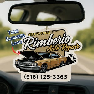50pcs Bulk Custom Business Logo Air Freshener For Auto Repair Business, Custom Air Freshener For Business, Custom Freshies For Auto Repair