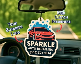 1000pcs Large Bulk Custom Business Logo Air Freshener, Custom Brand Air Freshener For Business, Wholesale Custom Promotional Logo Freshener