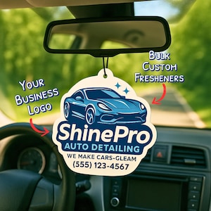 500-1000pcs Bulk Custom Business Logo Air Freshener, Custom Brand Air Freshener For Business, Custom Promotional Air Freshener With Logo