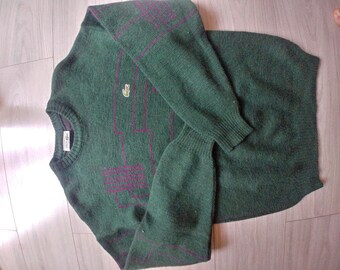 Lacoste Herrenpullover L XL Vintage Oldschool