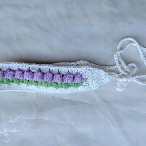 Crochet Silk Tulip Headband zdjęcie 4