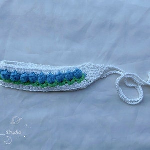 Crochet Silk Tulip Headband zdjęcie 5