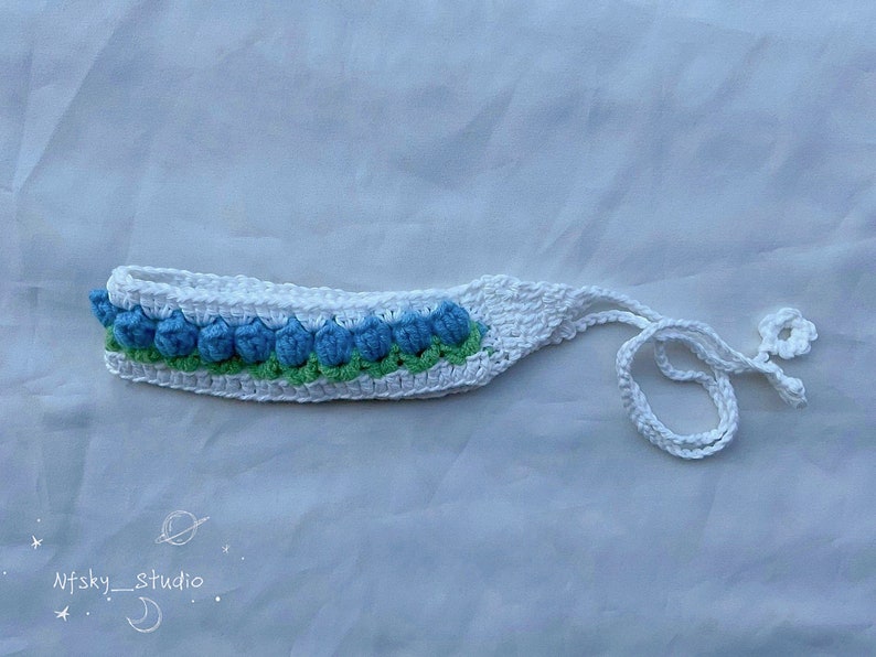 Crochet Silk Tulip Headband zdjęcie 5