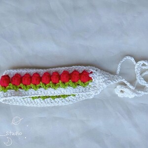 Crochet Silk Tulip Headband zdjęcie 8