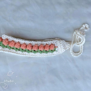 Crochet Silk Tulip Headband zdjęcie 7