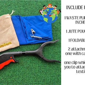 Kit Ciudadano Junior: kit de recogida de residuos infantiles, pinzas para residuos, pinzas de recogida, juegos ambientales
