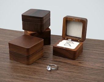 Wooden Ring Box Customize Wedding Ring Box Personalized Wood Ring Box Ring bearer box Proposal Multi ring box Engraved ring box Engagement