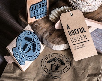 Custom Logo Stamp, Personalized Rubber Stamp for Small Business Packaging, Custom Address Stamp, Library Name Stamp, Signature Stamp