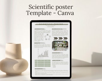 Academic Poster Template for Canva - Simple Earth Tones // AcademicAesthete
