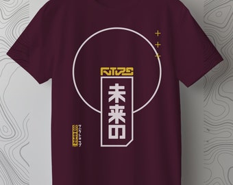 Camiseta Cyberpunk Kanji: ropa urbana japonesa, ropa oscura de Warcore