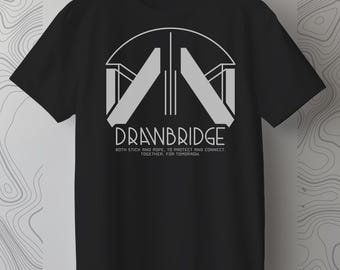 Drawbridge Graphic Tee: Japan Streetwear Cyberpunk T-Shirt